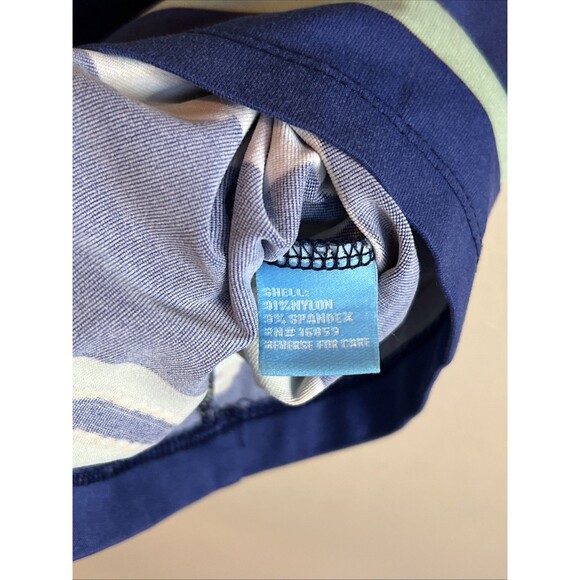 J. McLaughlin blue & gold graphic top Size L Versace Vibes - Picture 8 of 10